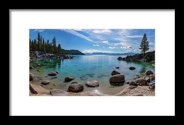 Lake Tahoe Framed Print featuring the photograph Secret Cove Aquas by Brad Scott by Brad Scott