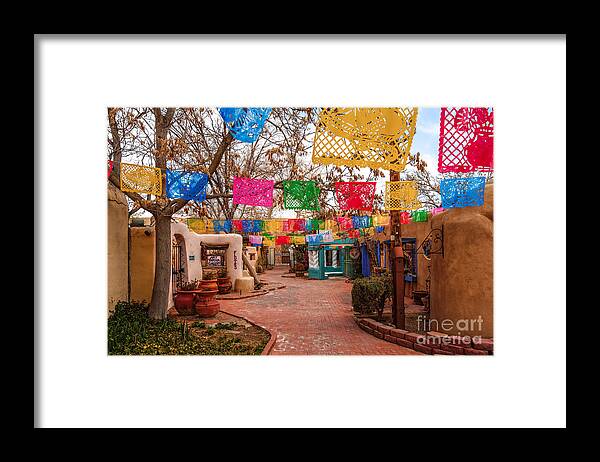 Old Framed Print featuring the photograph Secret Passageway at Old Town Albuquerque II - New Mexico by Silvio Ligutti