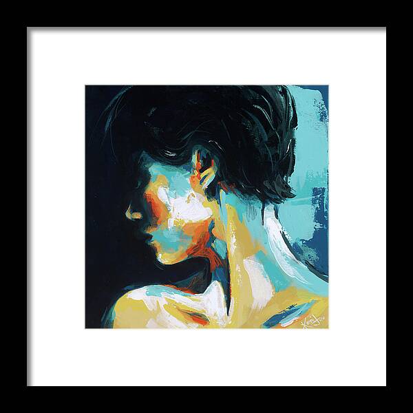 Female Framed Print featuring the painting Secrets by Konni Jensen