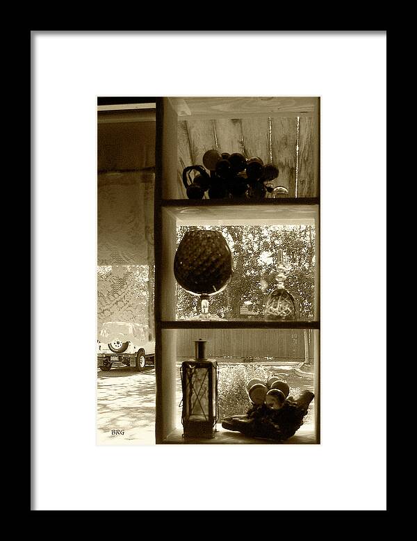Window Framed Print featuring the photograph Sedona Series - Window Display by Ben and Raisa Gertsberg