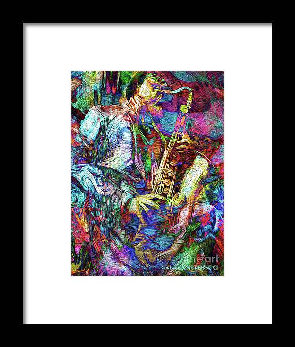 Music Framed Print featuring the mixed media See the Music 5 by Mike Massengale