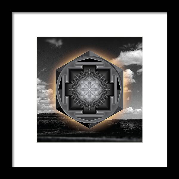Sacred Framed Print featuring the photograph Seed Of Life Desert Mandala by Milton Thompson