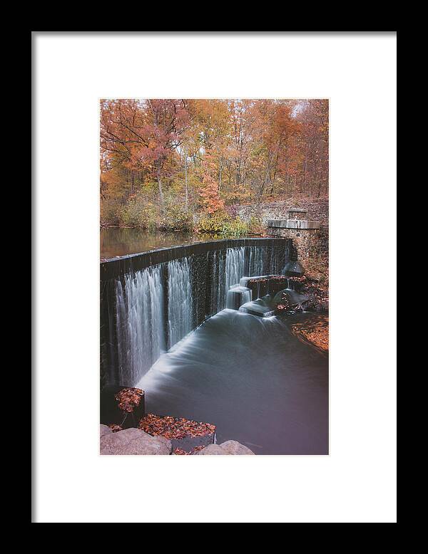 Seely's Pond Framed Print featuring the photograph Seely's Pond Waterfall by Lisa Blake