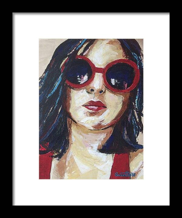 Selfportrait Framed Print featuring the painting Self Portrait by Suzette Castro