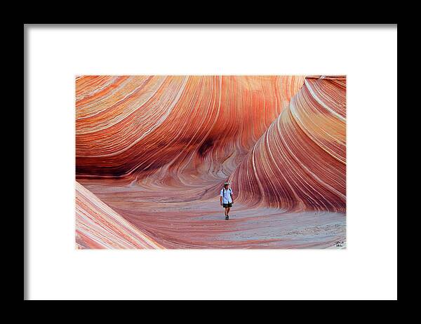 People Framed Print featuring the photograph Self Portrait - The Wave by Brett Pelletier