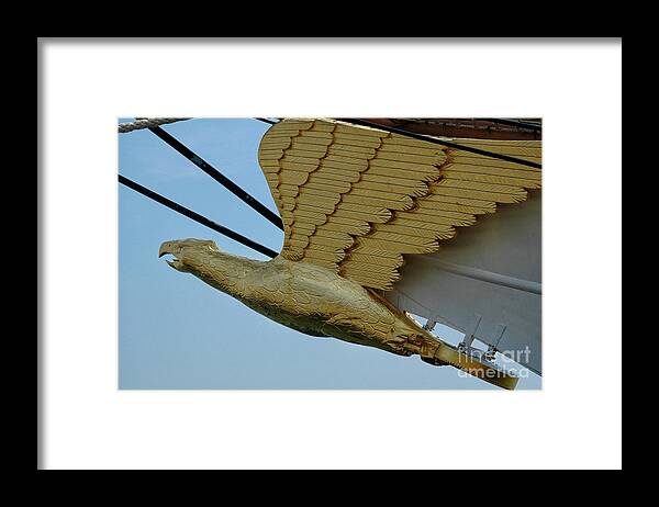 Tall Ship Uscg Barque Eagle Masthead Framed Print featuring the photograph Semper Paratus by Dale Powell