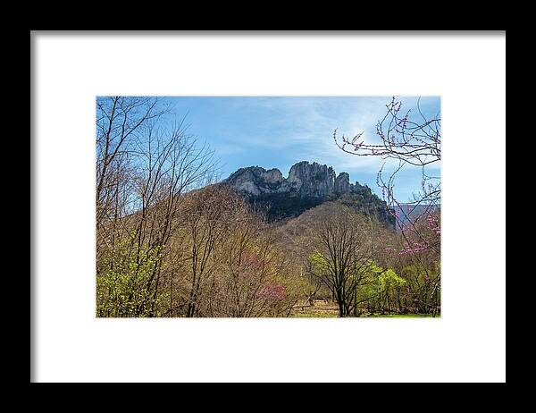 Landscape Framed Print featuring the photograph Seneca Rocks Spring by Chris Berrier