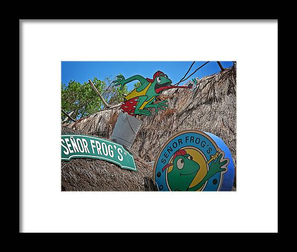 Senor Frogs Framed Print featuring the photograph Senor Frog's - Playa del Carmen by Frank Mari