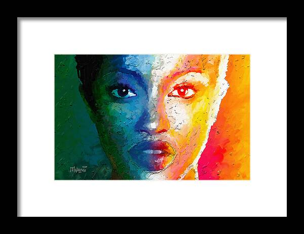 Kenya Framed Print featuring the painting Sensual by Anthony Mwangi