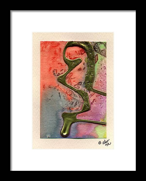 Abstract Framed Print featuring the mixed media Sentimental by Angela L Walker
