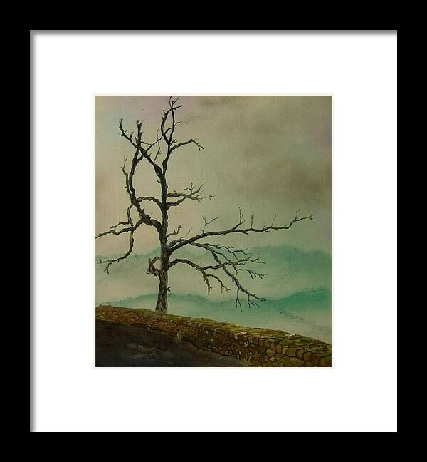 Tree Framed Print featuring the painting Sentinel of the Shenandoah by Nicole Angell