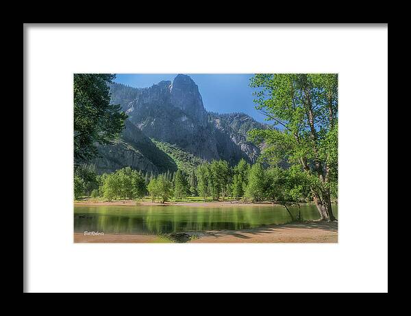 California Framed Print featuring the photograph Sentinel Rock and Merced River by Bill Roberts