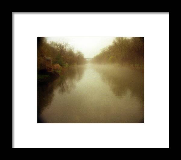Misty Water Framed Print featuring the photograph Sepia Brandywine by Emery Graham