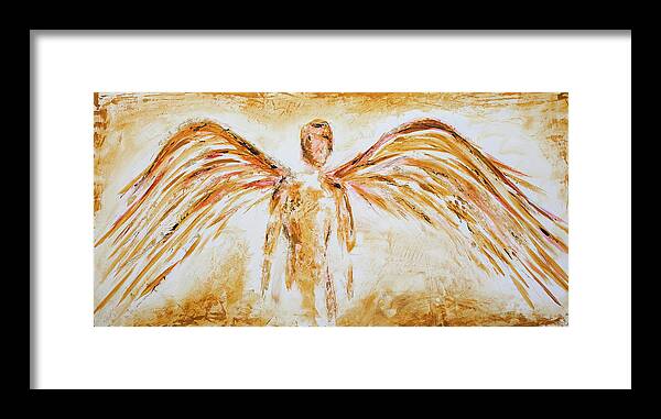 Angel Framed Print featuring the painting Sepia by Ivan Guaderrama