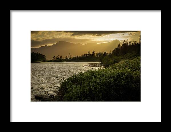 Landscape Framed Print featuring the photograph Sepia Sunset by Jon Ares