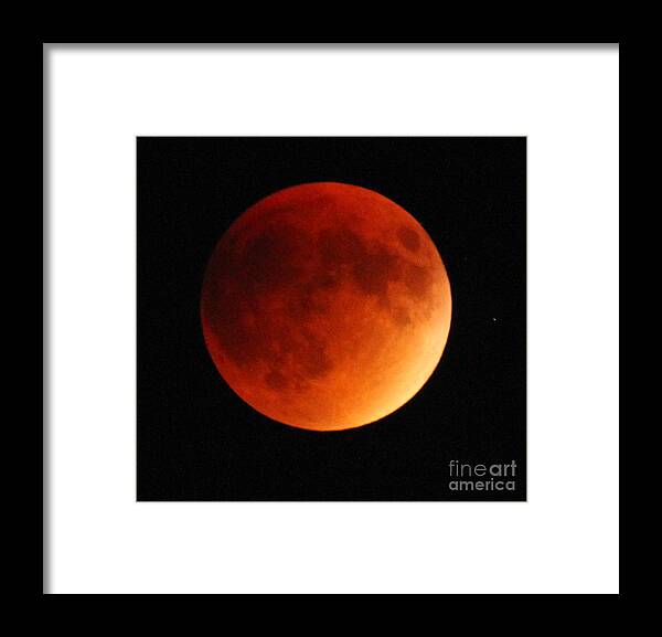 Eclipse Framed Print featuring the photograph September 27 Blood Moon by Adam Jewell