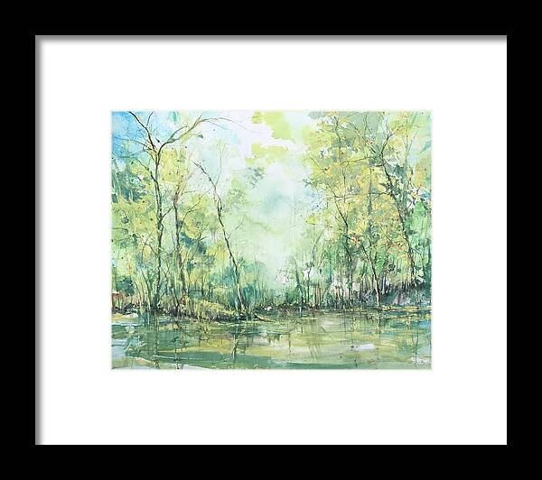 September Framed Print featuring the painting September Silence by Robin Miller-Bookhout
