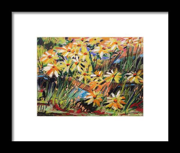 Wildflowers Framed Print featuring the painting September Wildflowers by John Williams