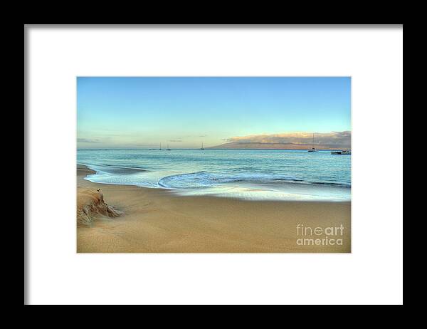 Photograph Framed Print featuring the photograph Serene Ka'anapali Beach by Kelly Wade