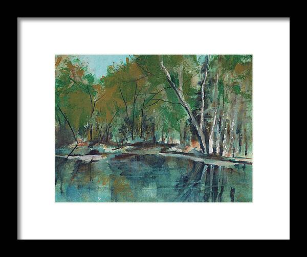 Painting Framed Print featuring the painting Serene by Lee Beuther