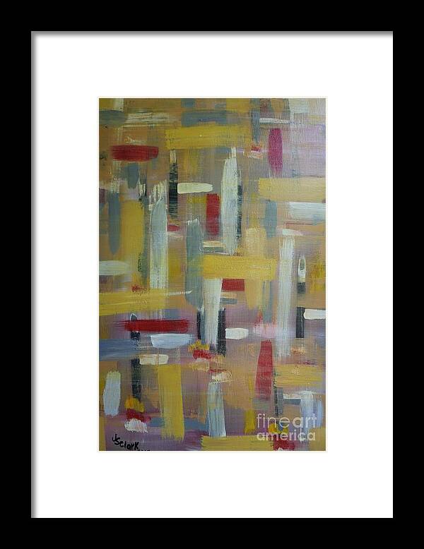Abstract Framed Print featuring the painting Serenity by Jimmy Clark