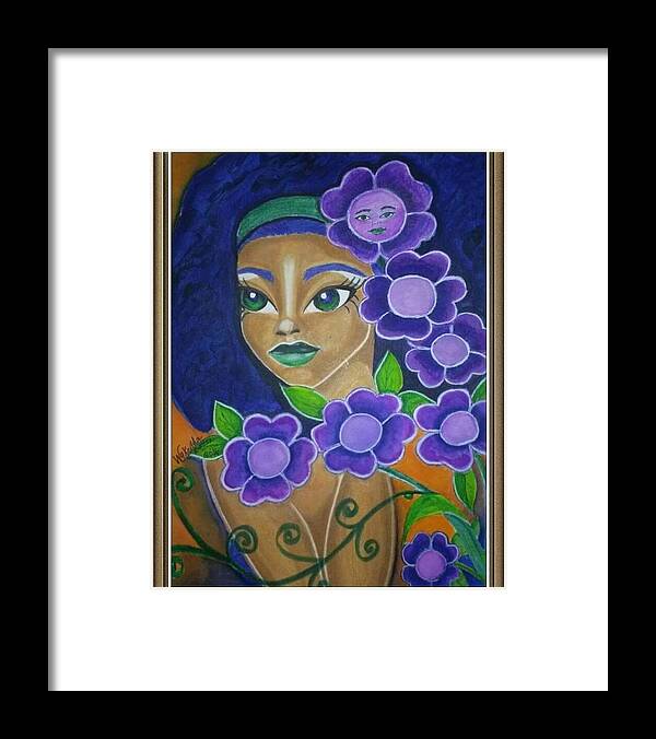 Peaceful Framed Print featuring the painting Serenity by Wykeitha Benton 