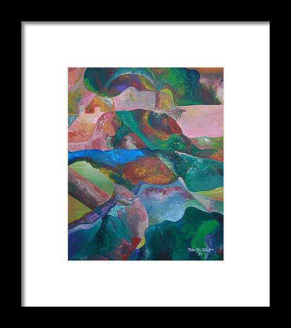 Series 1c Framed Print featuring the painting Series 1C by Obi-Tabot Tabe