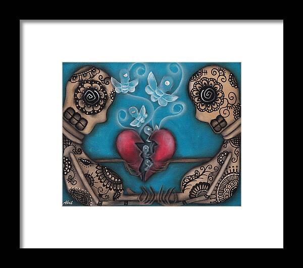 Heart Framed Print featuring the painting Set them Free by Abril Andrade