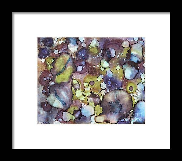 Alcohol Inks Framed Print featuring the painting Severity Under Pressure - Original by Keith Elliott