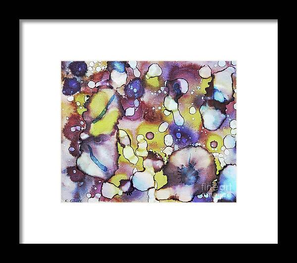 Alcohol Inks Framed Print featuring the painting Severity Under Pressure - V1BS42 by Keith Elliott