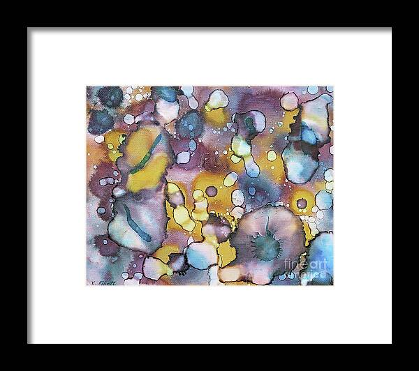 Alcohol Inks Framed Print featuring the painting Severity Under Pressure - V1SB100 by Keith Elliott