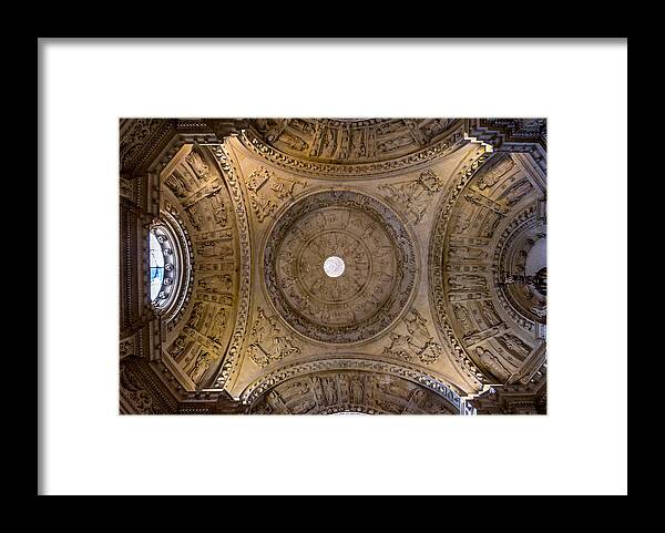 Capilla Framed Print featuring the photograph Seville Cathedral Dome by Adam Rainoff