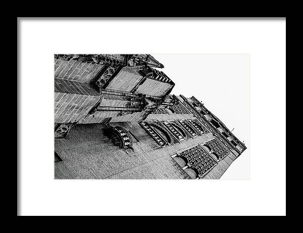 Cathedral Framed Print featuring the photograph Seville - Giralda in Black and White by AM FineArtPrints