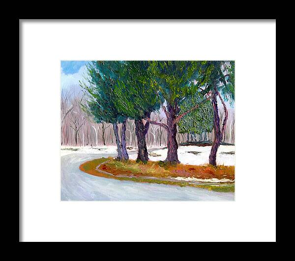 Landscape Framed Print featuring the painting SEWP Early Spring by Stan Hamilton