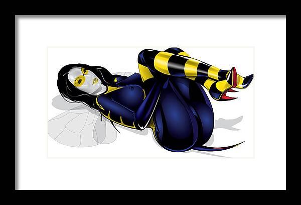 Honey Framed Print featuring the digital art Sexy Bee by Brian Gibbs
