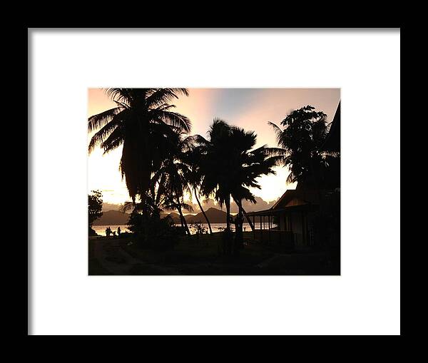 Sunset Framed Print featuring the photograph Seychelles Sunset by Sabine Meisel