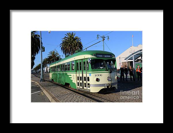 Cable Car Framed Print featuring the photograph SF Muni Railway Trolley Number 1006 by Steven Spak