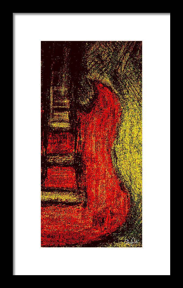 Guitar Framed Print featuring the painting SG by Chrisy West