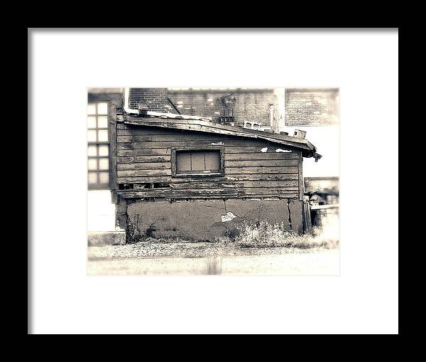 Shack Framed Print featuring the photograph Shabby Shack By The Tracks by Phil Perkins