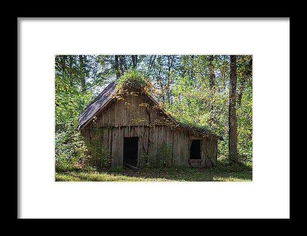 Landscape Framed Print featuring the photograph Shack In The Woods by John Benedict
