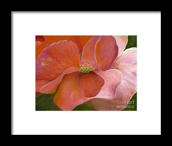 Flower Framed Print featuring the painting Shades of Pink by Ginny Neece