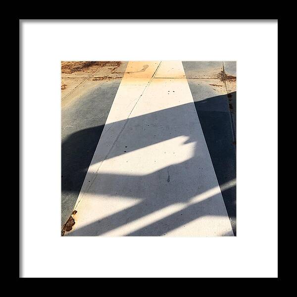 Shadow Framed Print featuring the photograph Shadow lines by Flavia Westerwelle