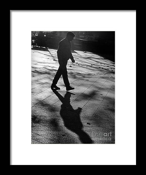 Man Framed Print featuring the photograph Shadow Walker-Signed-#003 by J L Woody Wooden