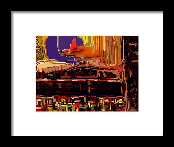 Abstract Framed Print featuring the digital art Shadows And Light by Ian MacDonald