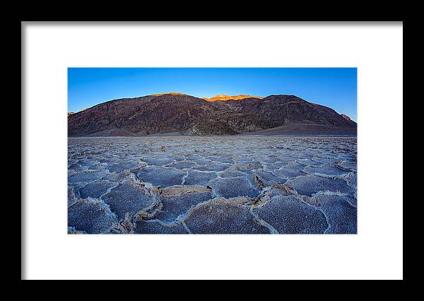 Badwater Framed Print featuring the photograph Shadows Fall Over Badwater by Mark Rogers