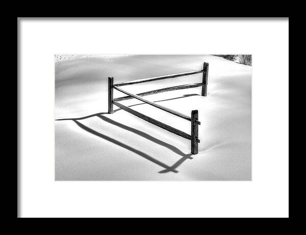 Winter Framed Print featuring the photograph Shadows in the Snow - No. 1 by Michael Mazaika