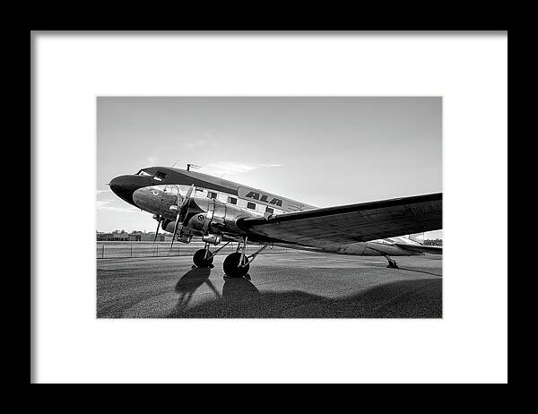 Transport Framed Print featuring the photograph Shadows of a DC-3  by Chris Buff
