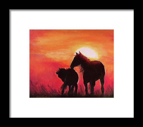 Shadows Of The Sun Framed Print featuring the painting Shadows of the Sun by Karen Kennedy Chatham