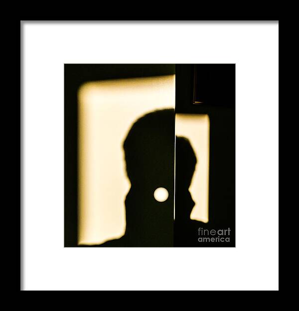 Shadowplay In Stockholm December 2105 Framed Print featuring the photograph Door Shadows by Thomas Carroll