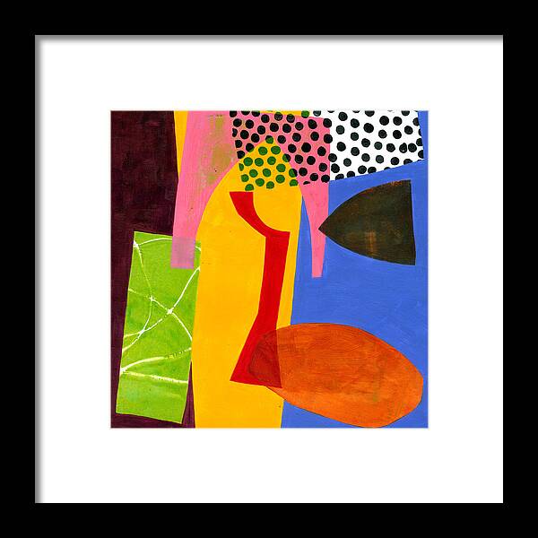 Jane Davies Framed Print featuring the painting Shapes 4 by Jane Davies